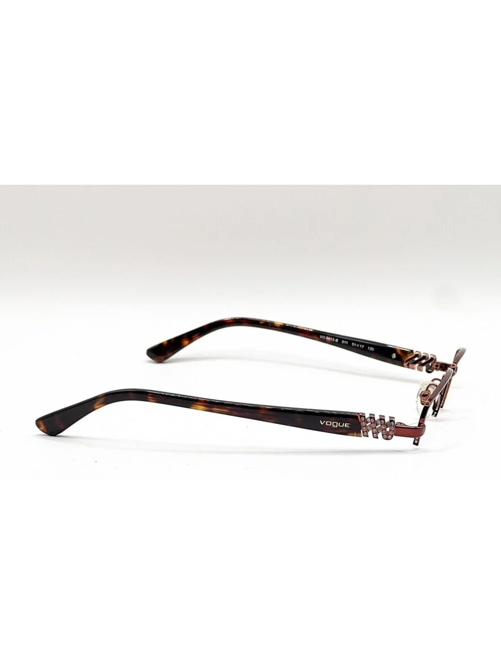 Vogue VO 3813-B 811 Brown Rectangle Authentic Eyeglass Frames 51-17